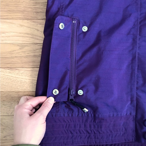 Large Snowboard jacket insulated purple Holden with snow skirt pit zips - Picture 8 of 16